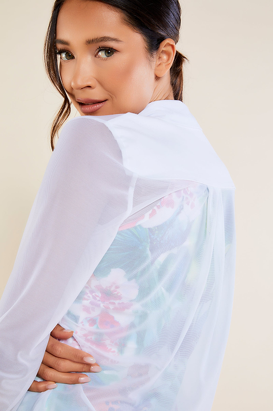 Euphoric Floral Print || Gem Mesh Top
