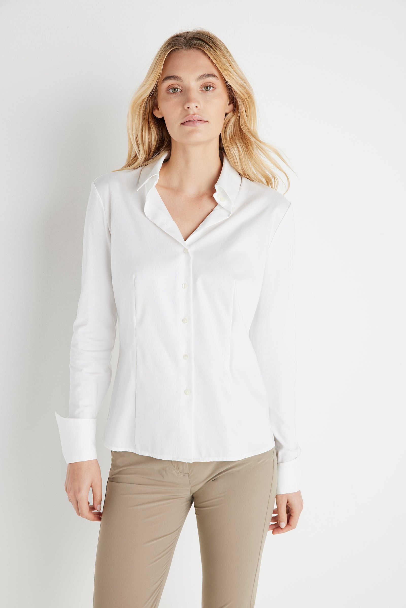 Alida Button Down Shirt in White