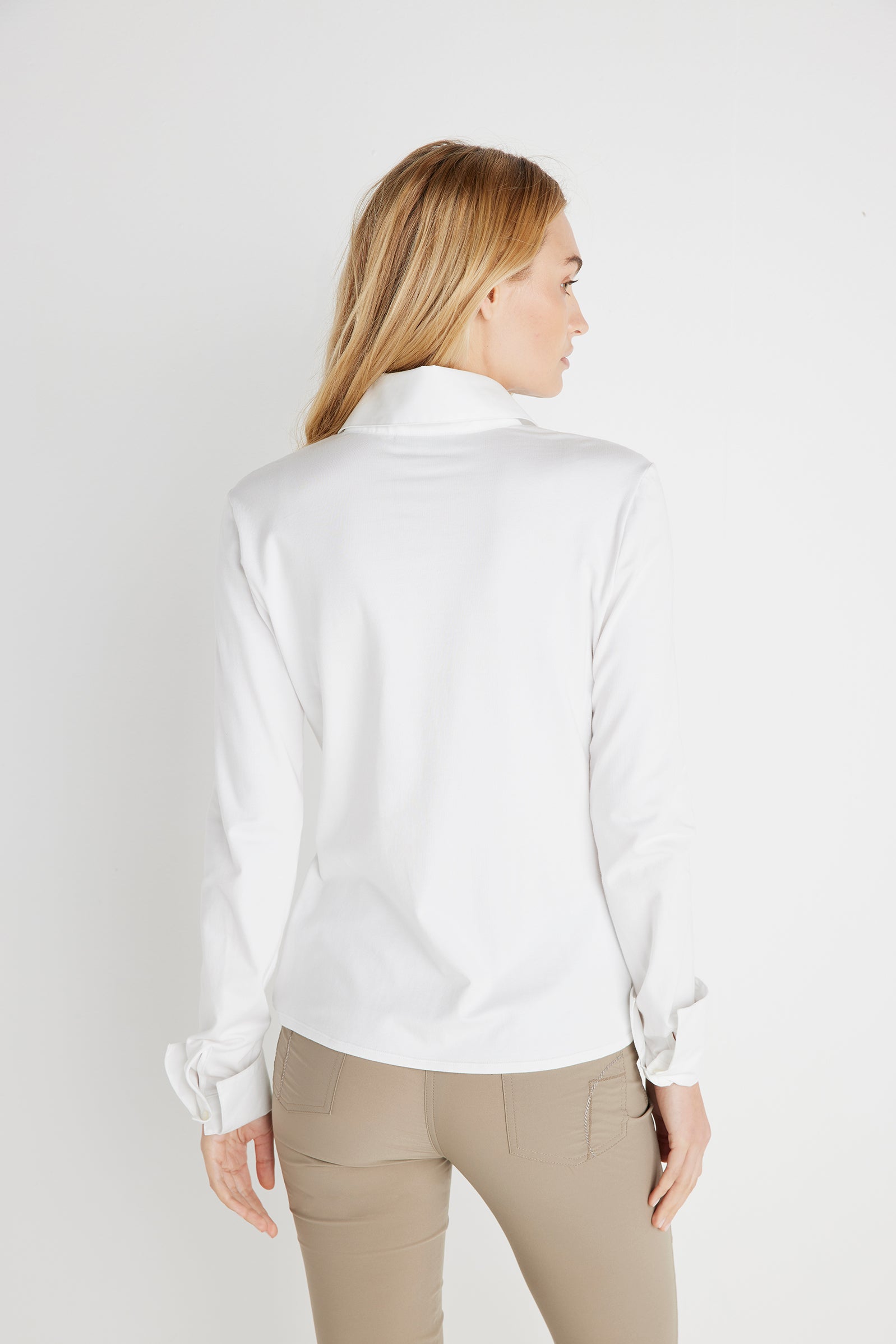 Alida Button Down Shirt in White