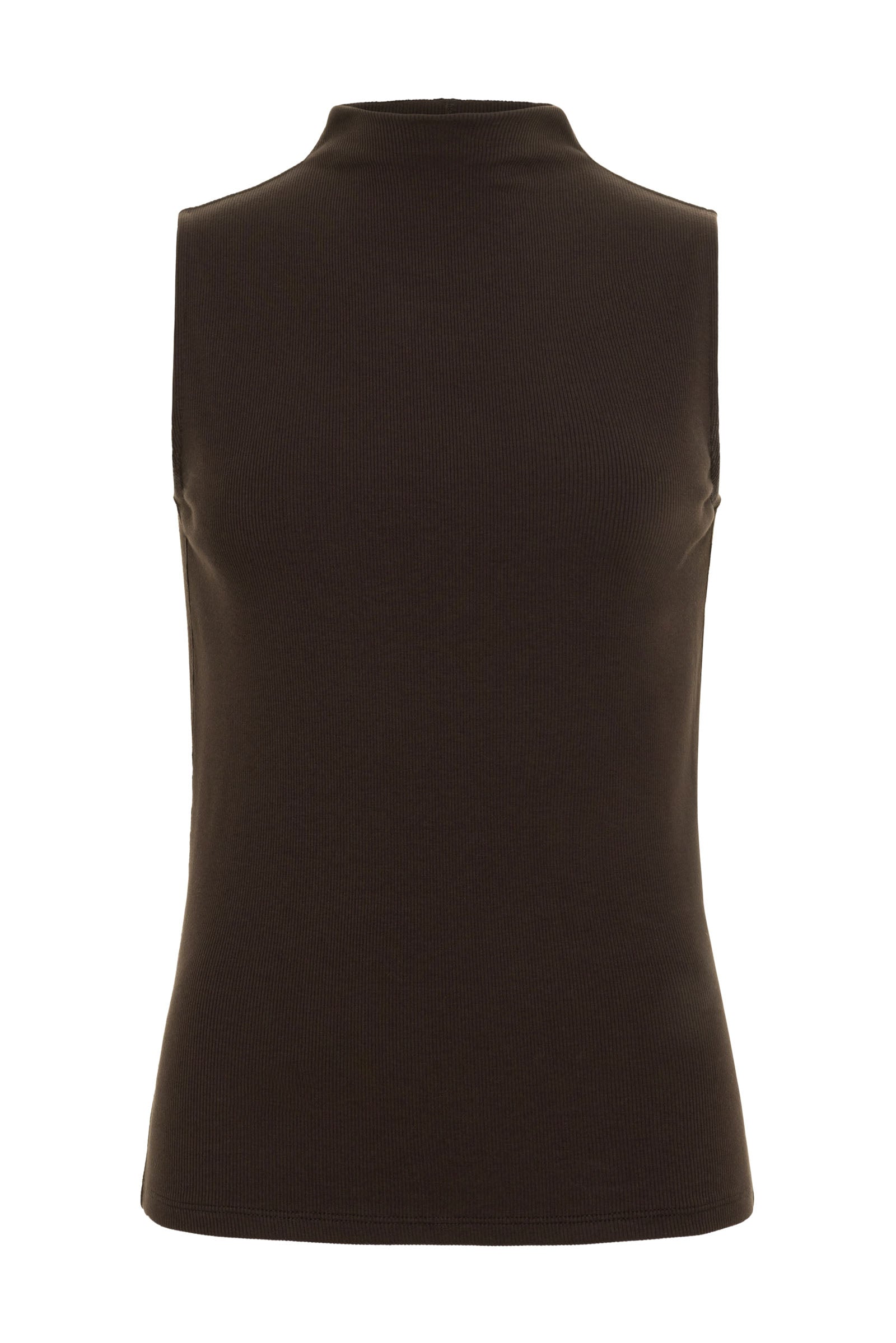 Siobhan Sleeveless High Neck Pima Rib Top