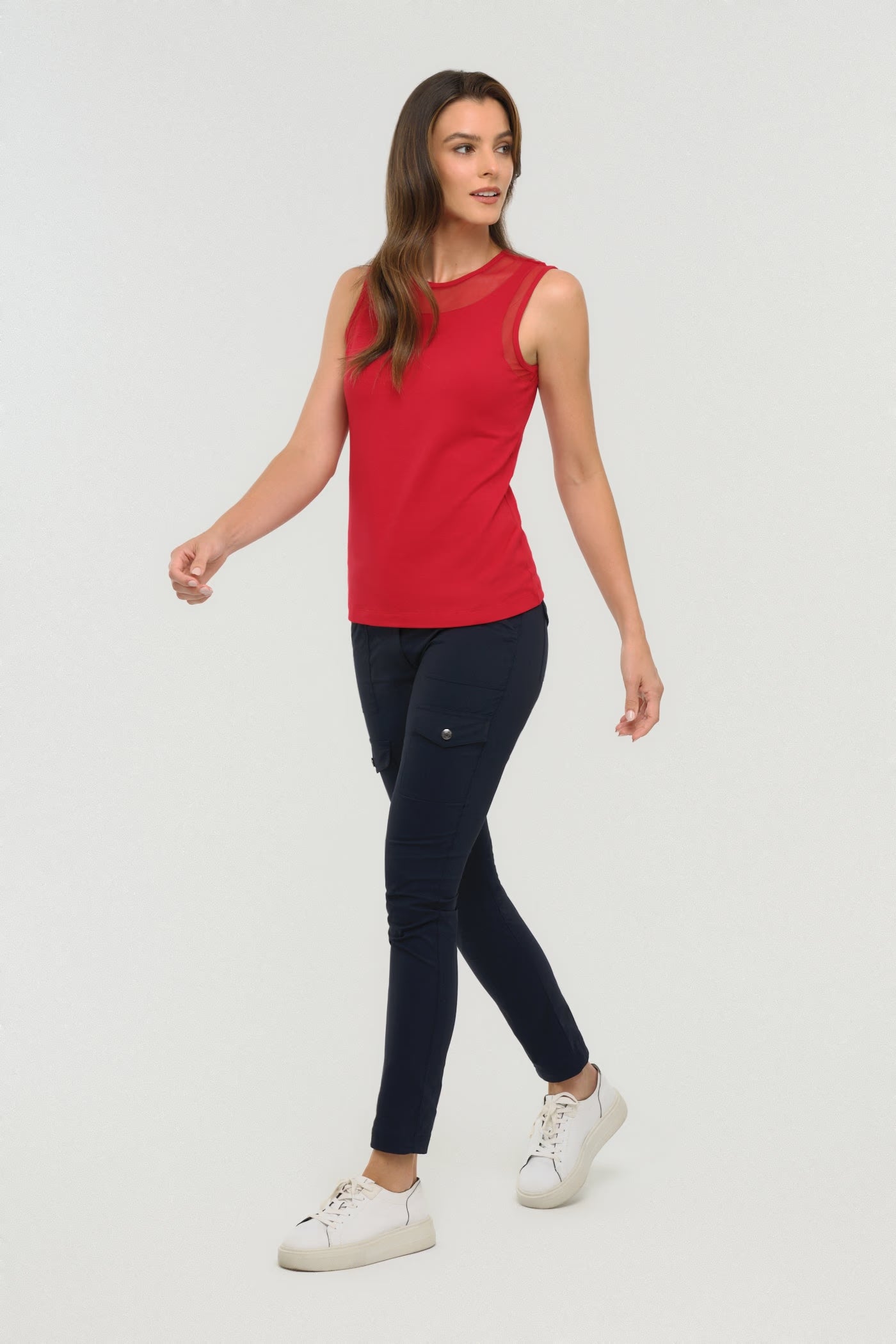 Flo Pima Cotton Tank In Red