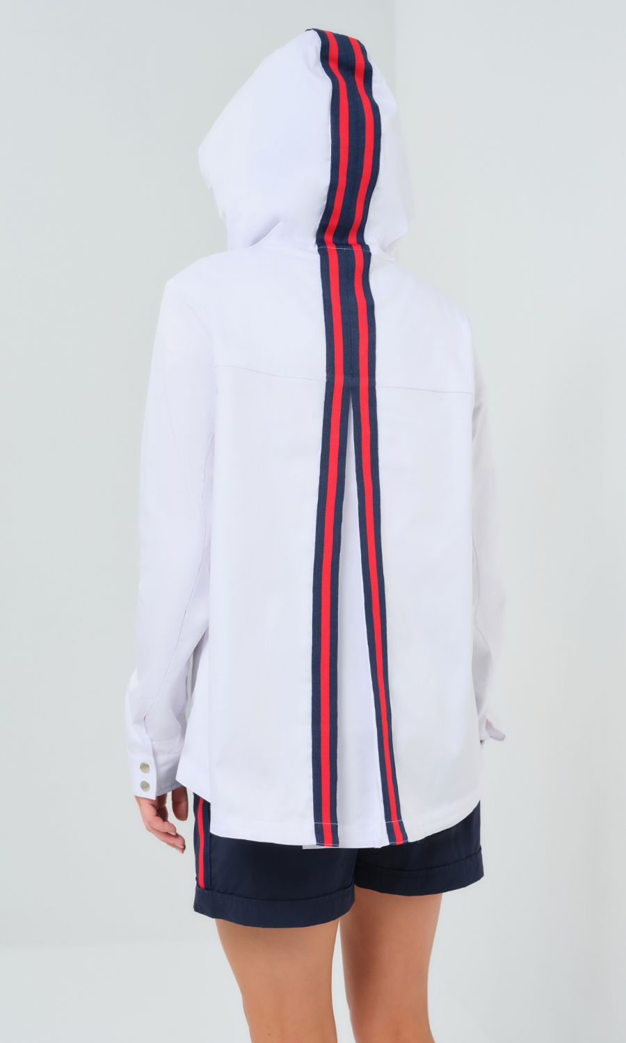 Gabi Stretch Woven Hooded Full Zip Windbreaker