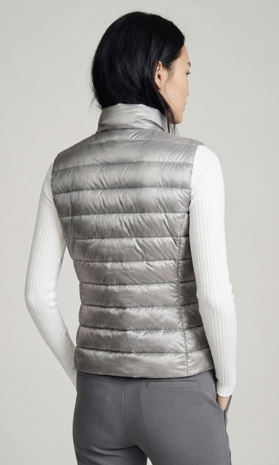 Vela Puffer Vest in Grey