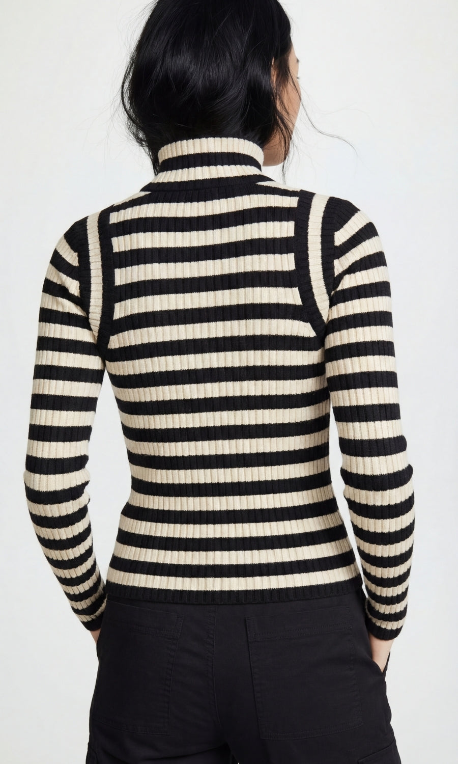 Lihn Engineered Stripe Sweater Top