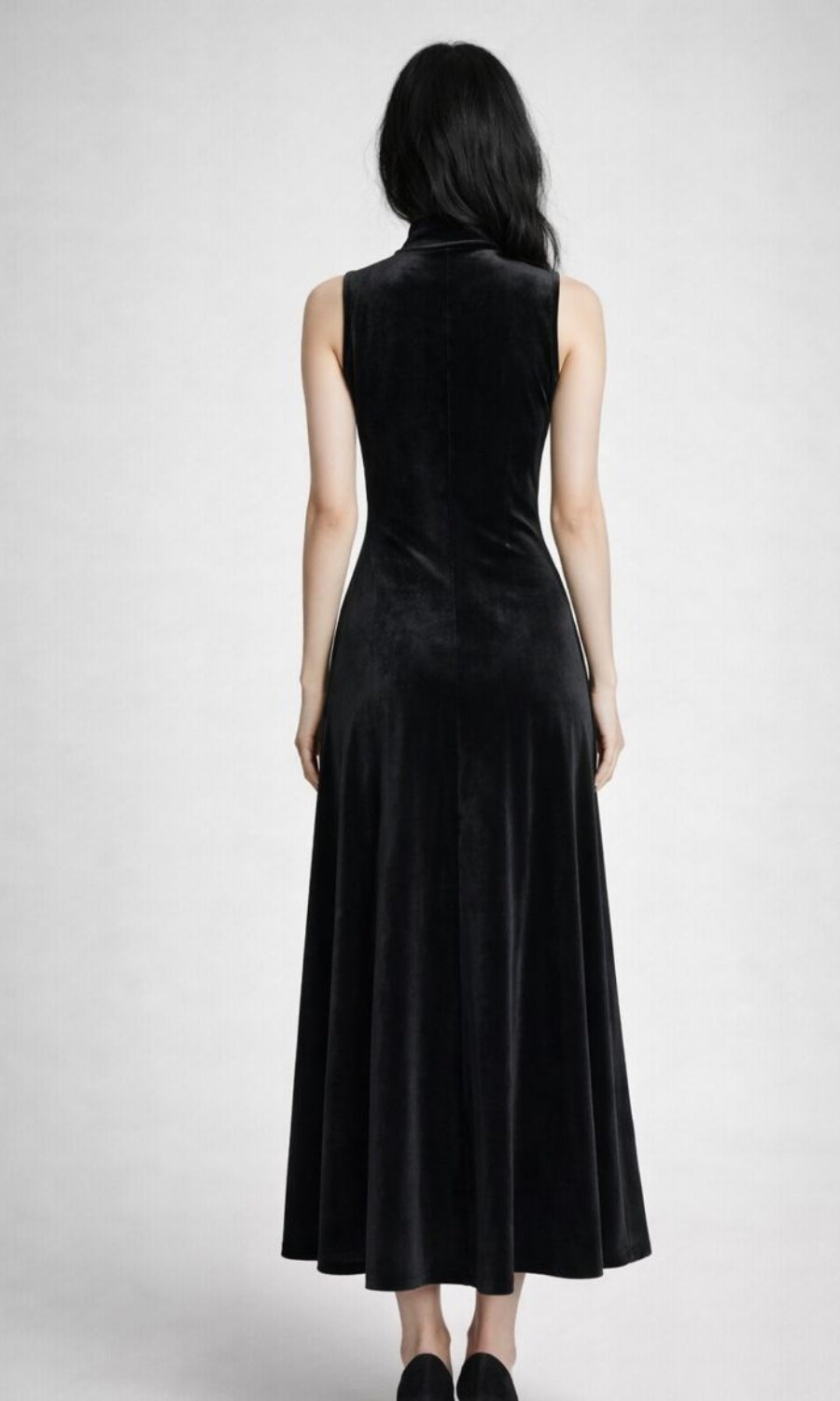 Halle Velvet Mock Neck Maxi Dress