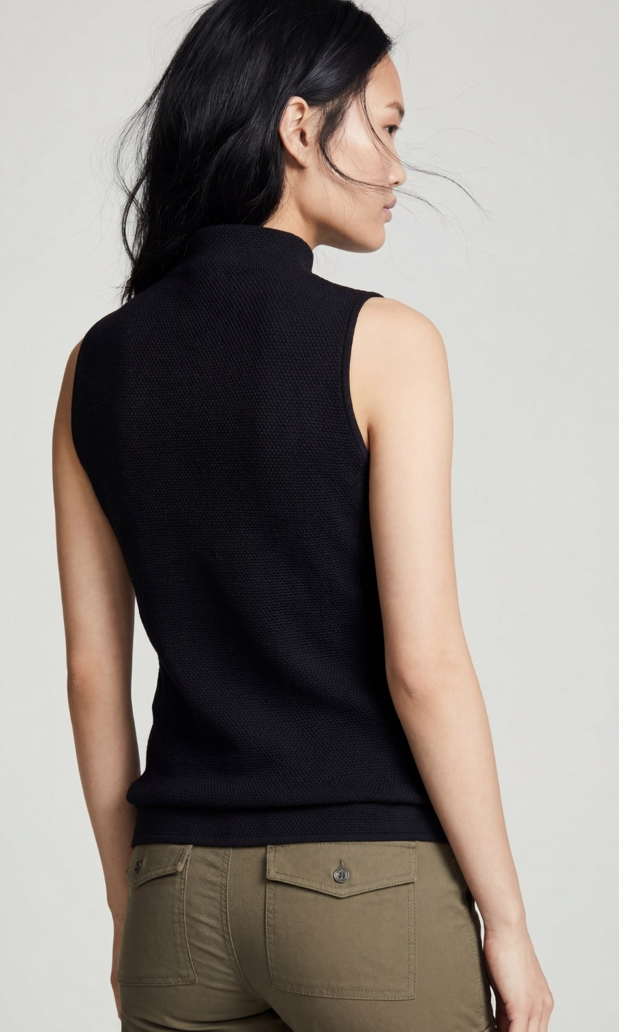 Siobhan Mock Neck Textured Knit Top