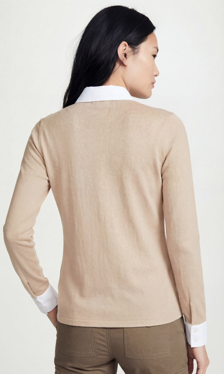 Amelia Mixed Media Button Down Top (CASH&CARRY)