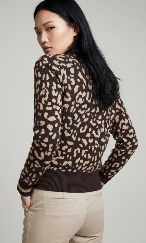 BOMI // Jacquard Zip up Sweater