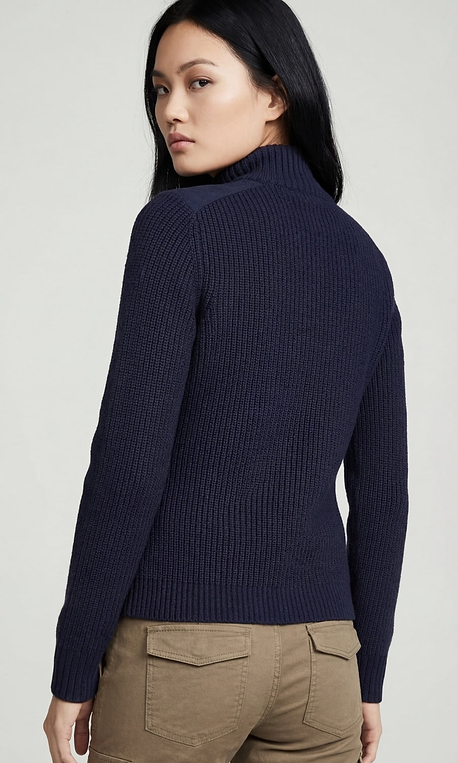 Sweater Kenya Knit Safari Jacket in Navy