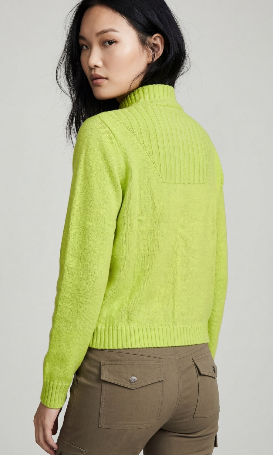 Bonsai Bri Mixed-Stitch Mock Neck Sweater (CASH&CARRY)