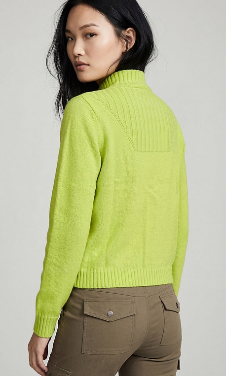 Bonsai Bri Mixed-Stitch Mock Neck Sweater (CASH&CARRY)