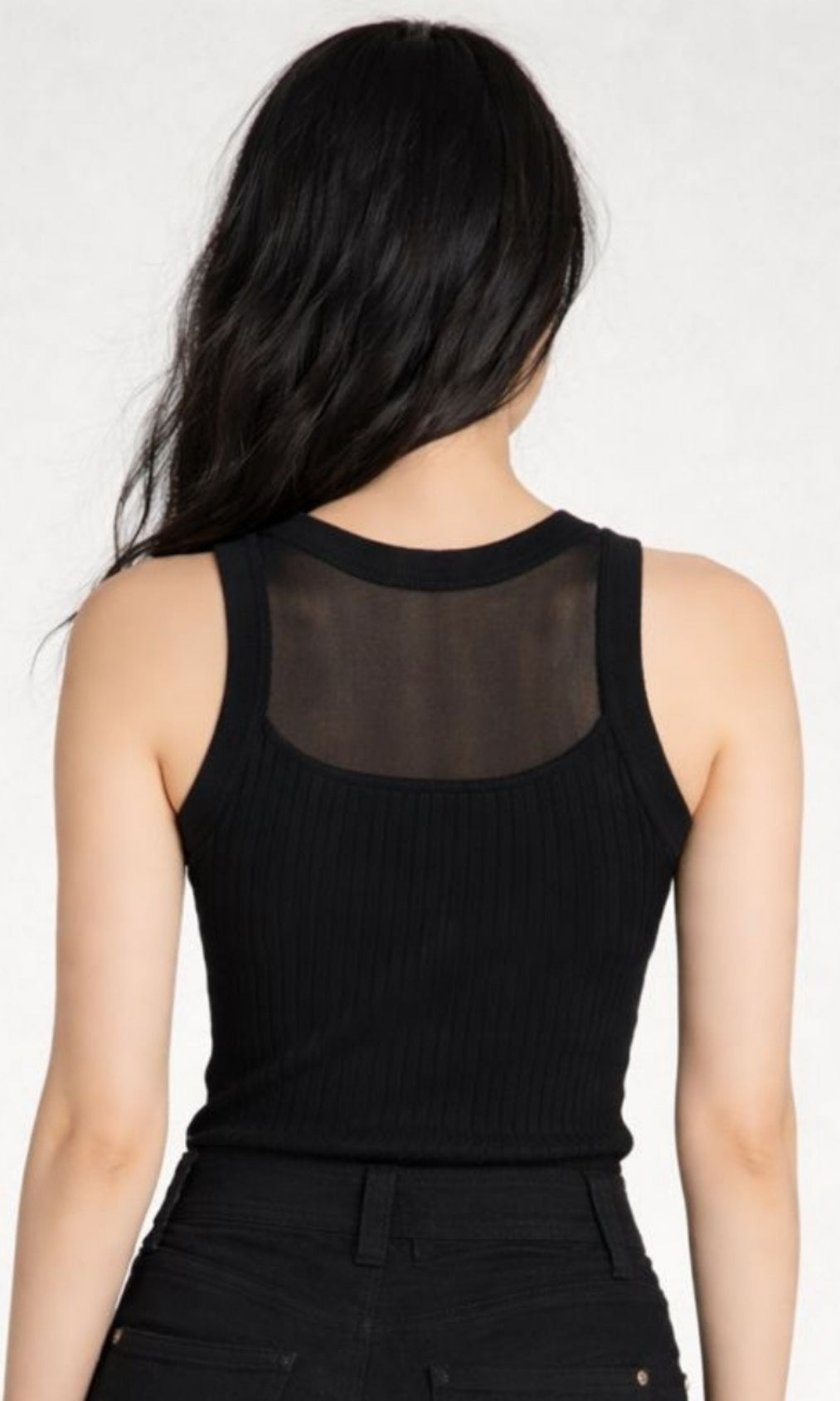 Gio Mixed-Stitch Rib Sweater in Black