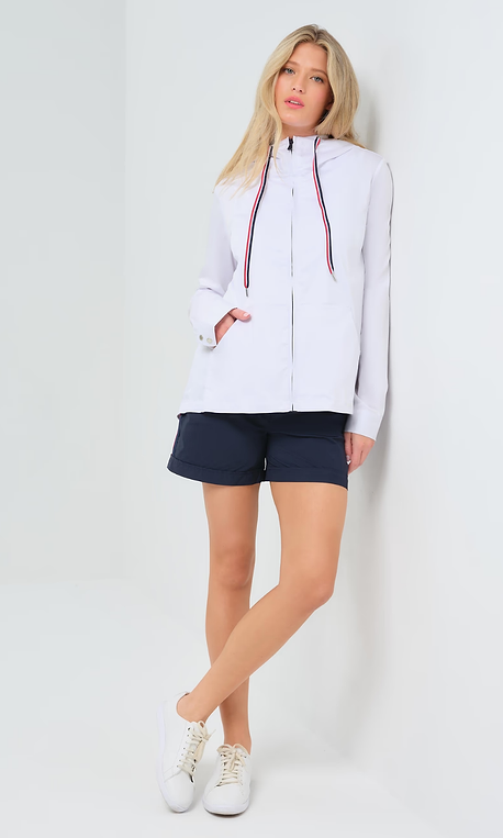 Gabi Stretch Woven Hooded Full Zip Windbreaker