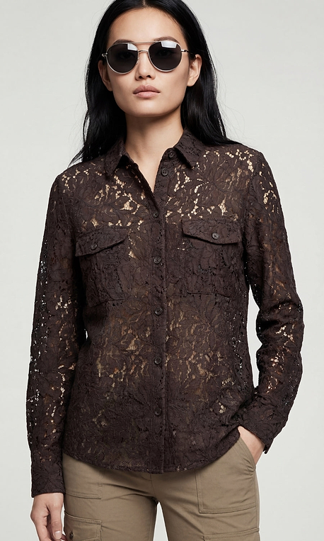 Estella Stretch Lace Button up Top (CASH&CARRY)