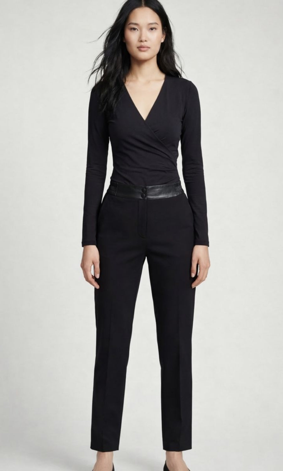 Urban Slack Mixed Media Tapered Leg Pant