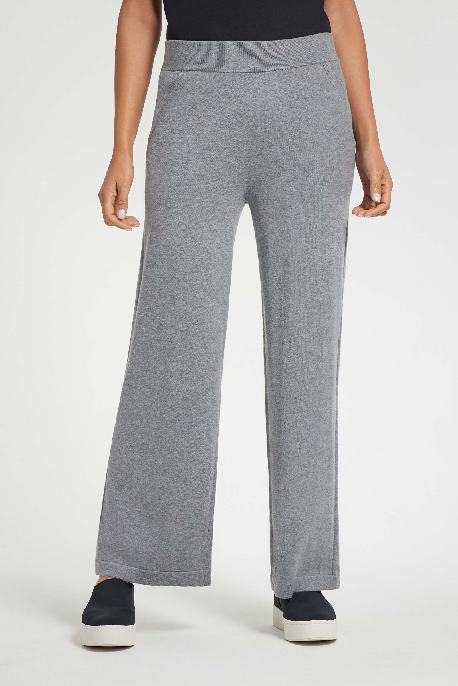 Catalina Knit Pant In Heather Grey
