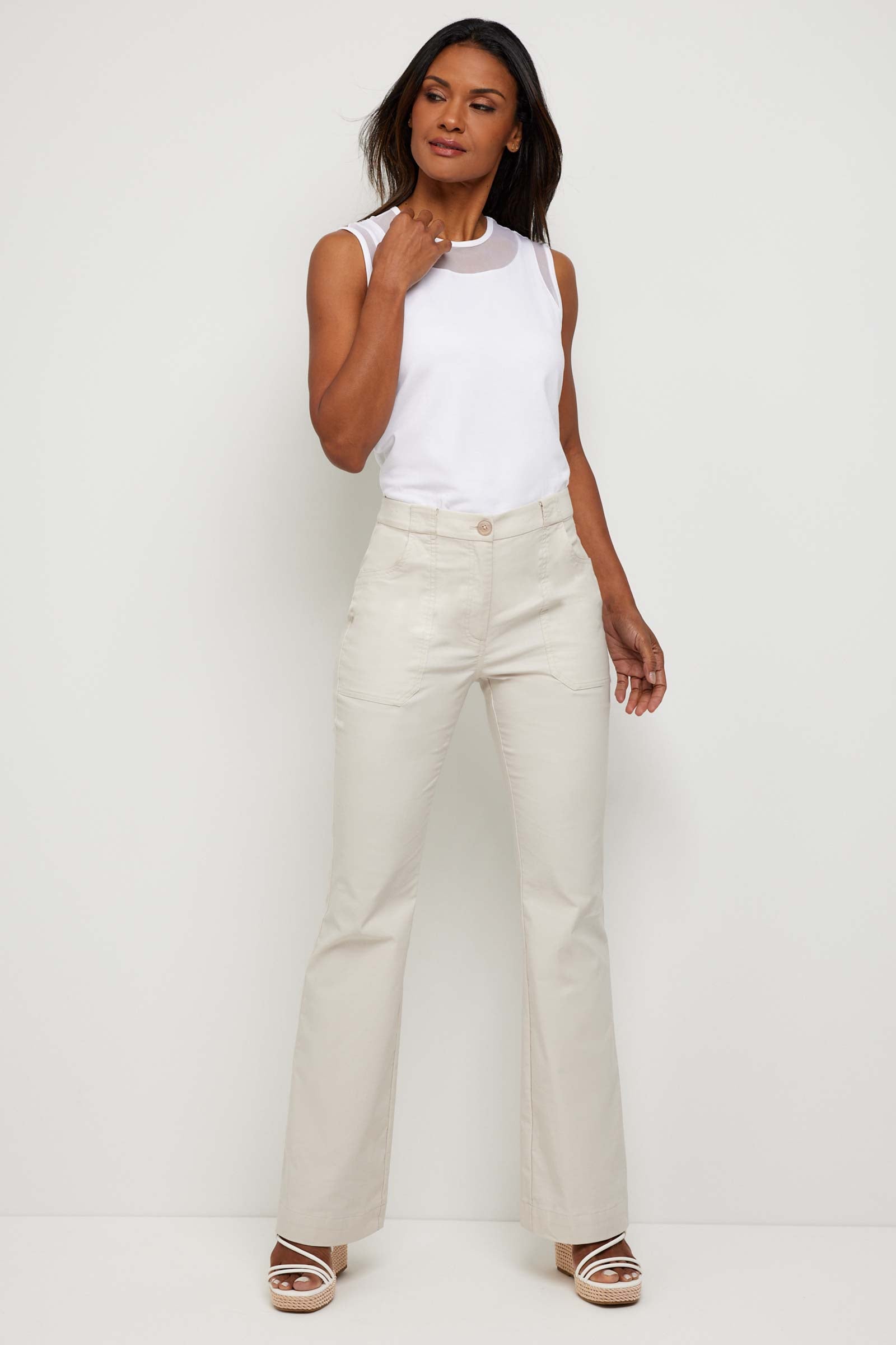 Darby Performance Cotton Flare Pant