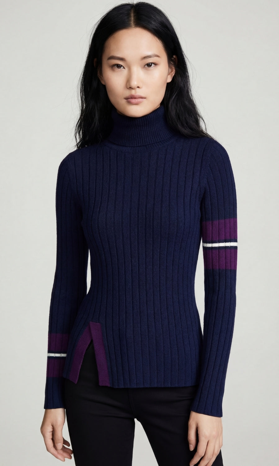 Lourdes Cashmere Ribbed Turtleneck
