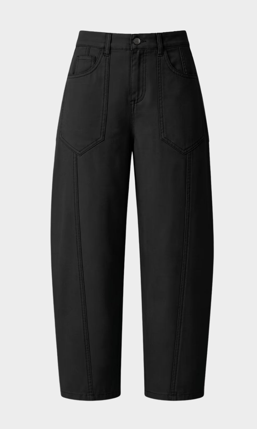 Liv Relaxed Light Barrel Pant in Black
