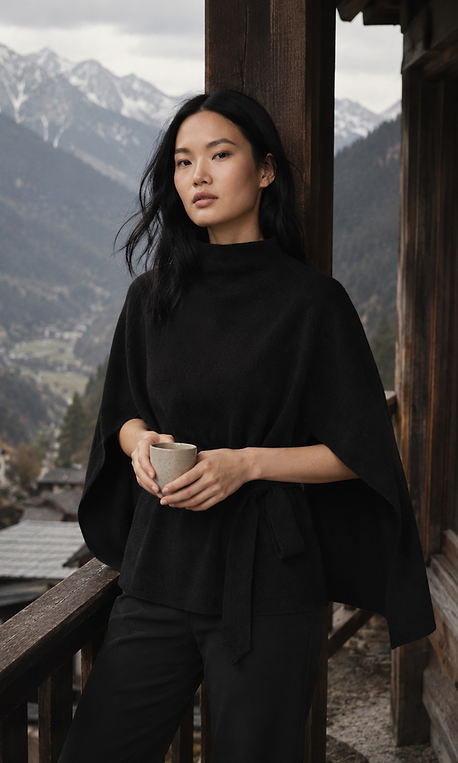 Kai Knit Waist Tie Cape
