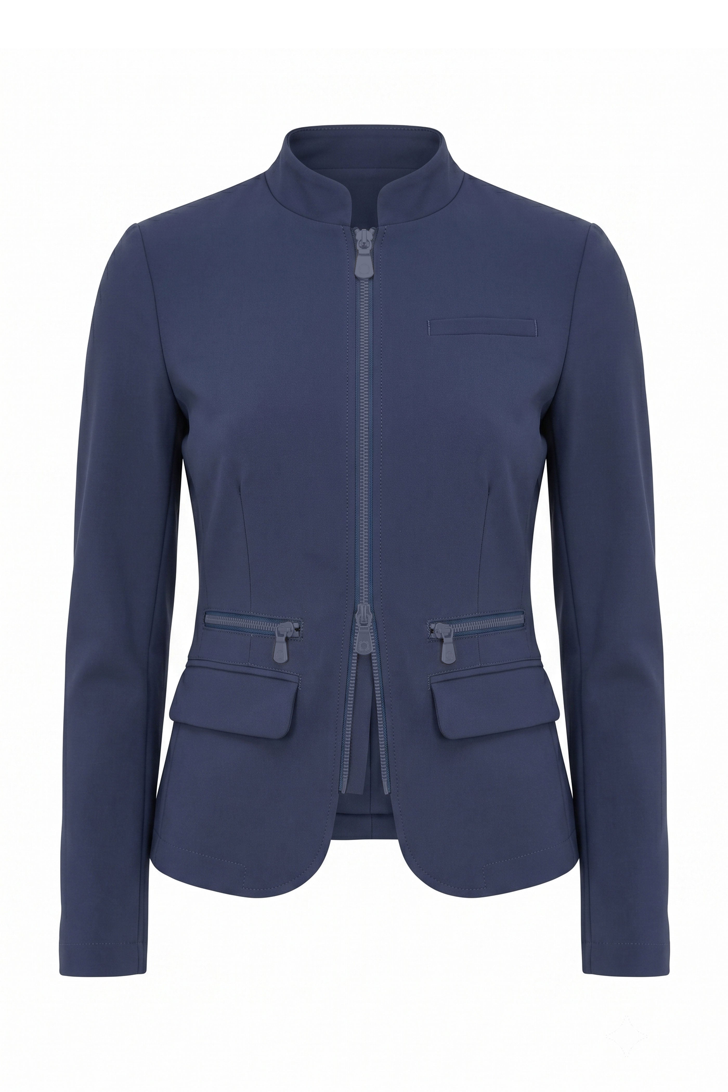 Gisela Aeroflow Zip Front Twill Blazer
