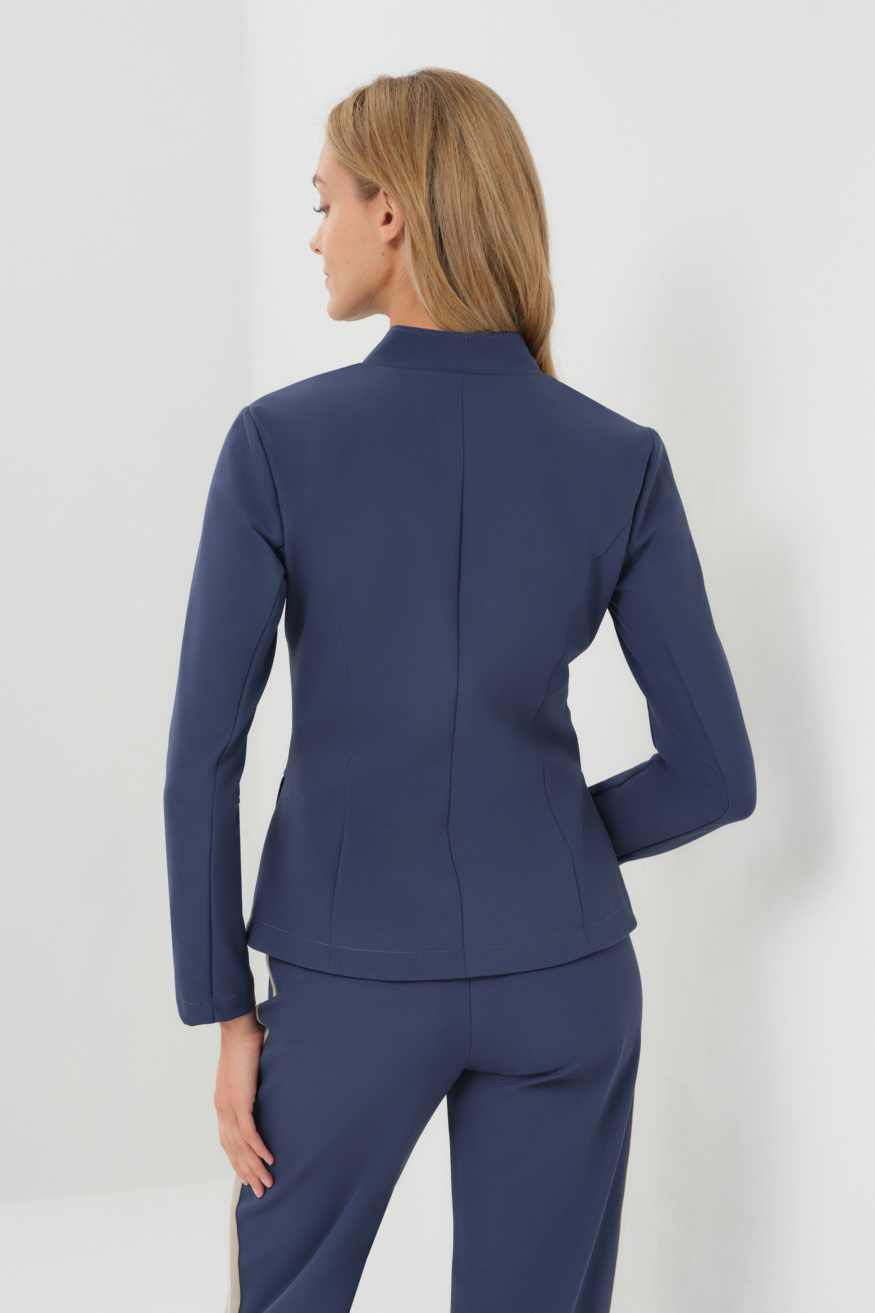 Gisela Aeroflow Zip Front Twill Blazer