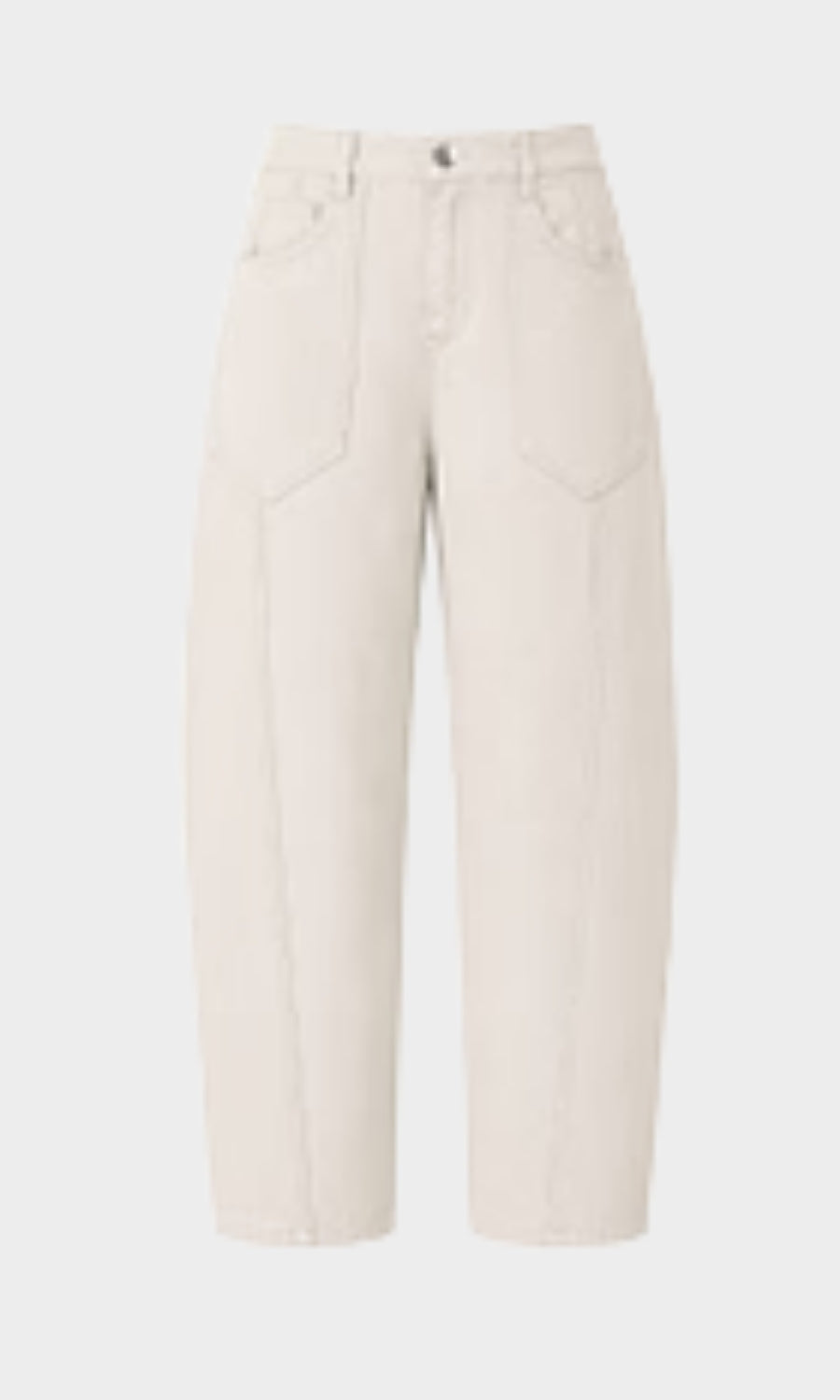 Liv Relaxed Light Barrel Pant in Stone