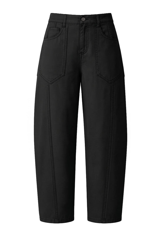 Liv Relaxed Arc Leg Pant in Black