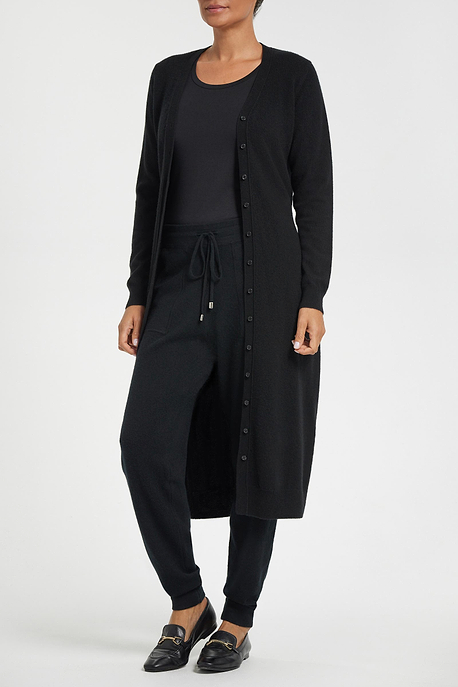 Avery Cashmere Sweater Dress in Black
