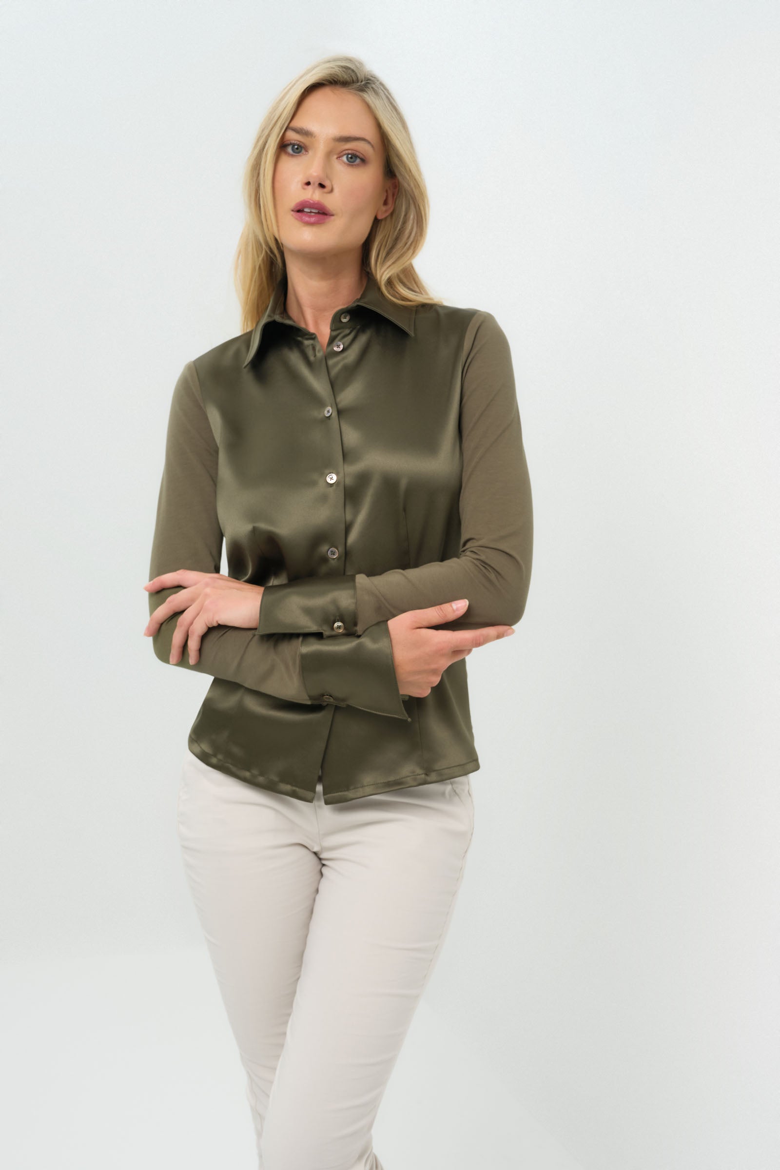 Sadie Satin and Supima Top