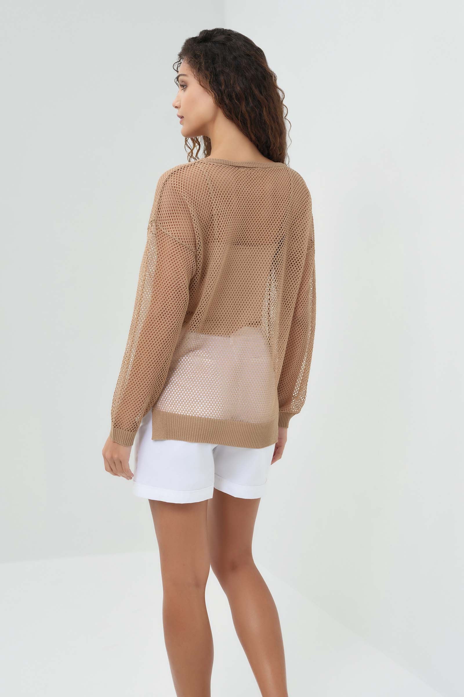 Emma Open Knit Pullover Top