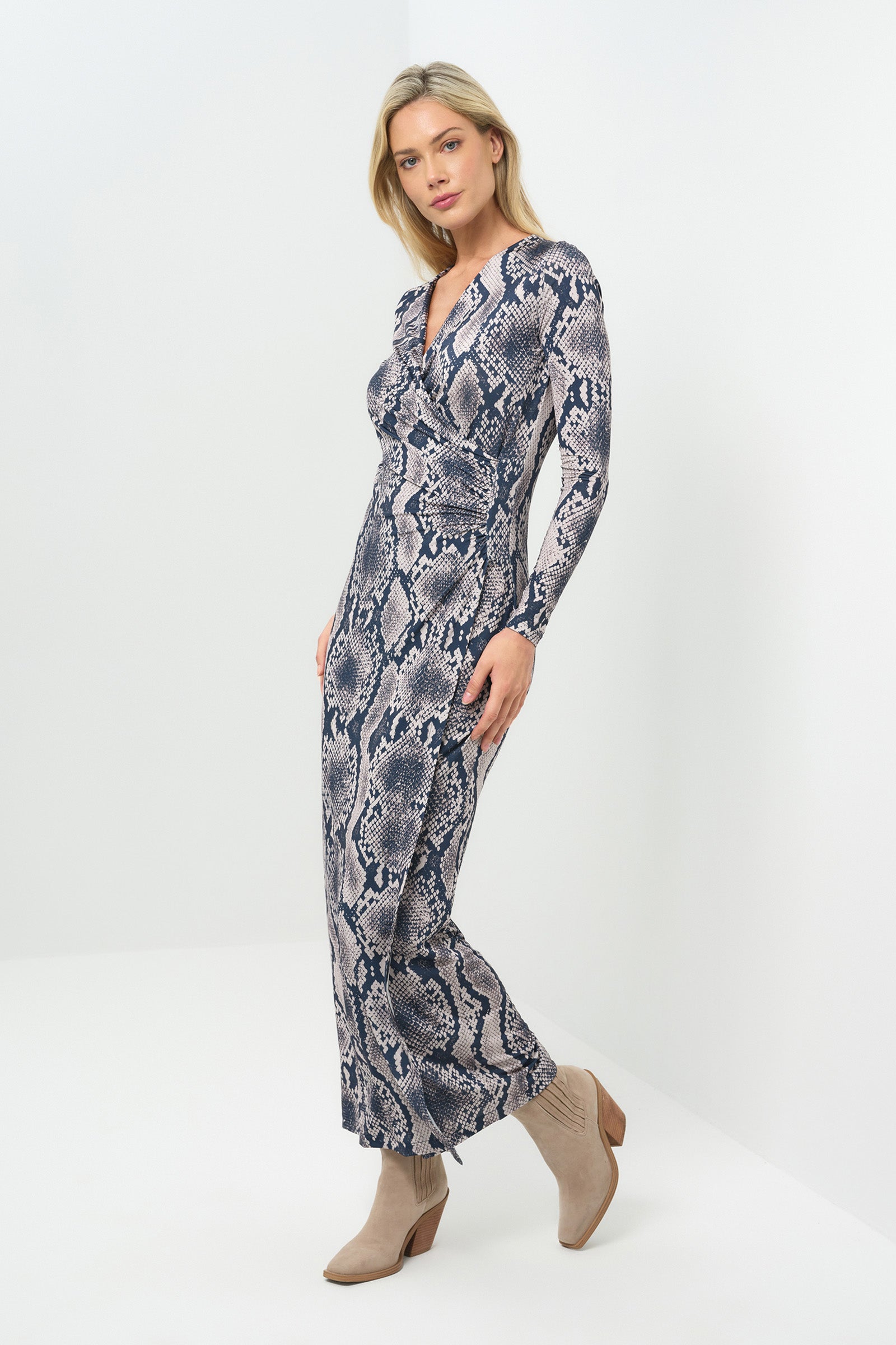 Printed Janie Wrap Maxi Dress