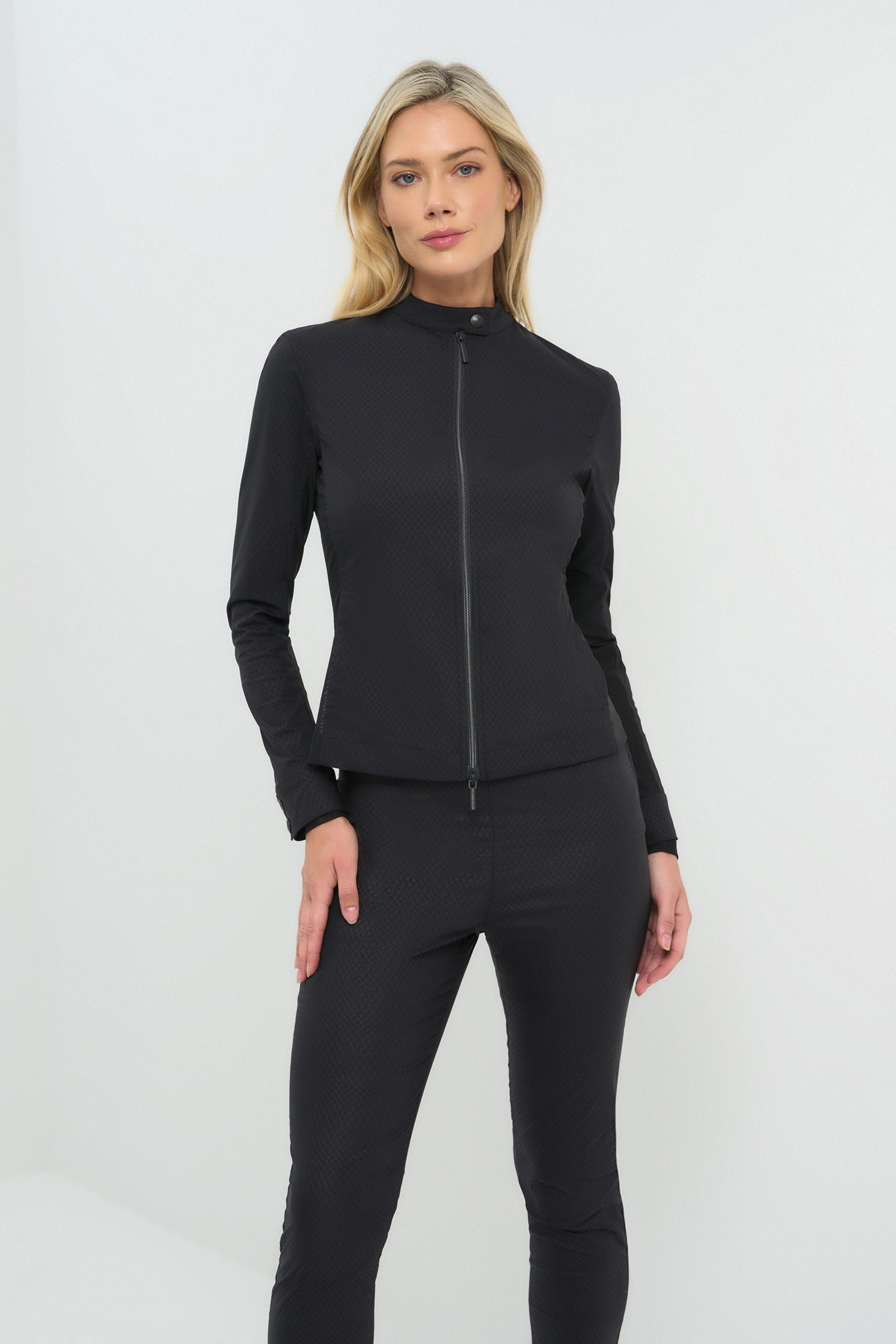 Embossed Kensington Ultra-Light and Mesh Moto Jacket