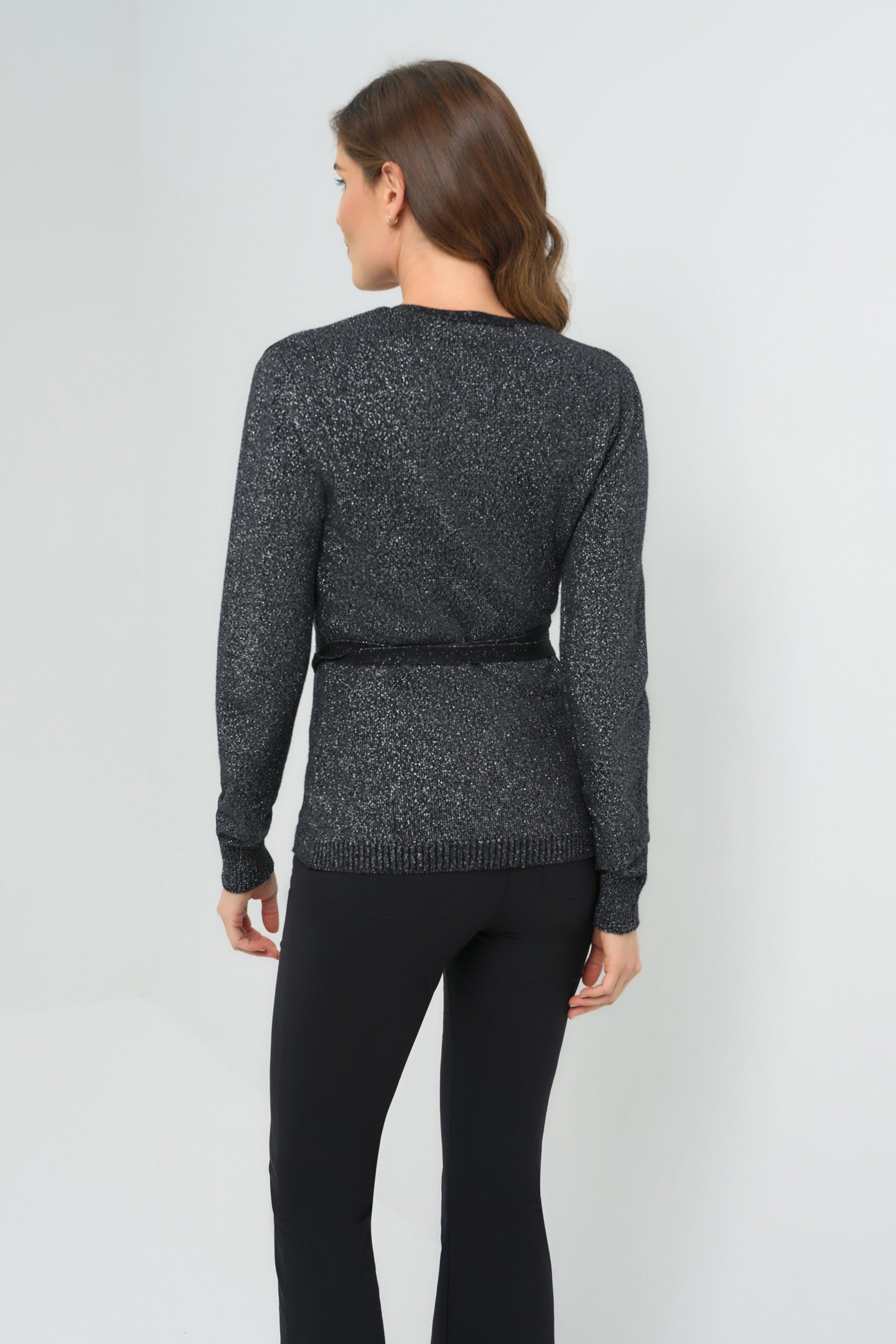 Christa Wrap Sweater with Tie Waist