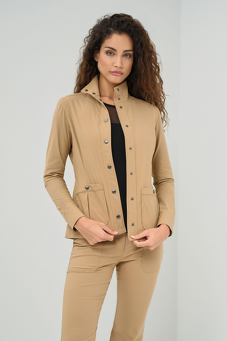 Jane Stretch Snap Front Jacket