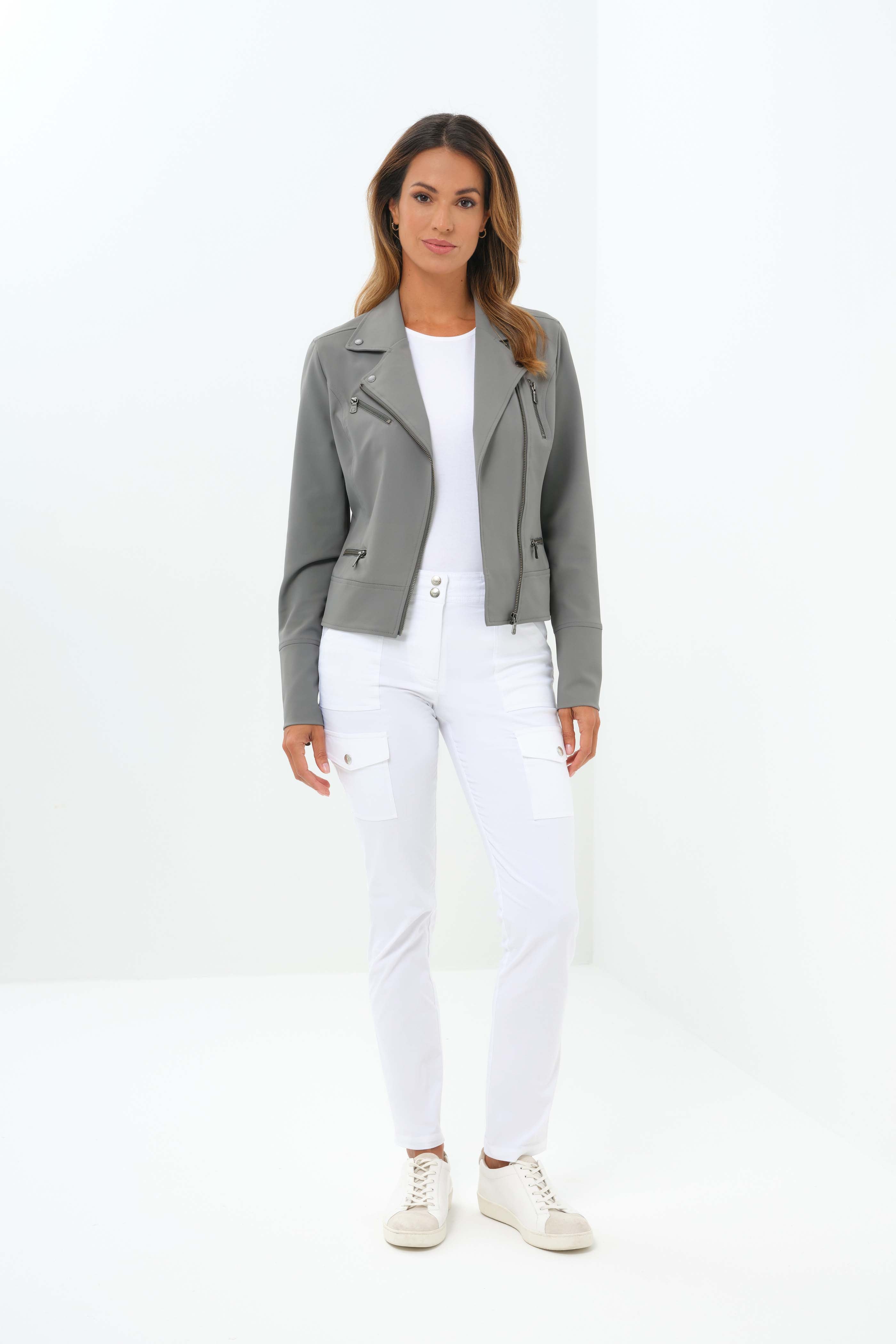 Marina Performance Twill Biker Jacket
