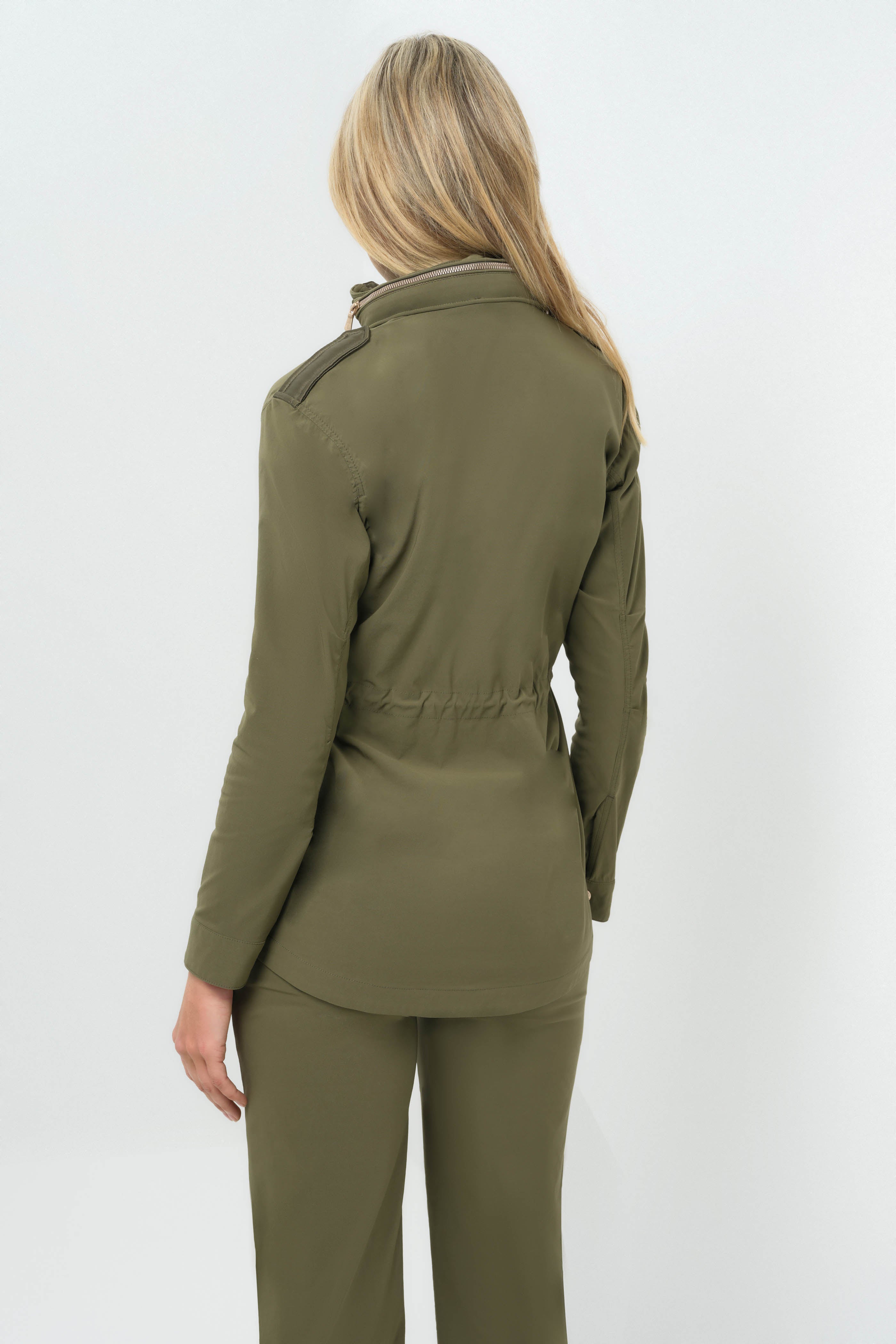 Courtney Mid Weight and Satin Oversized Utility Jacket