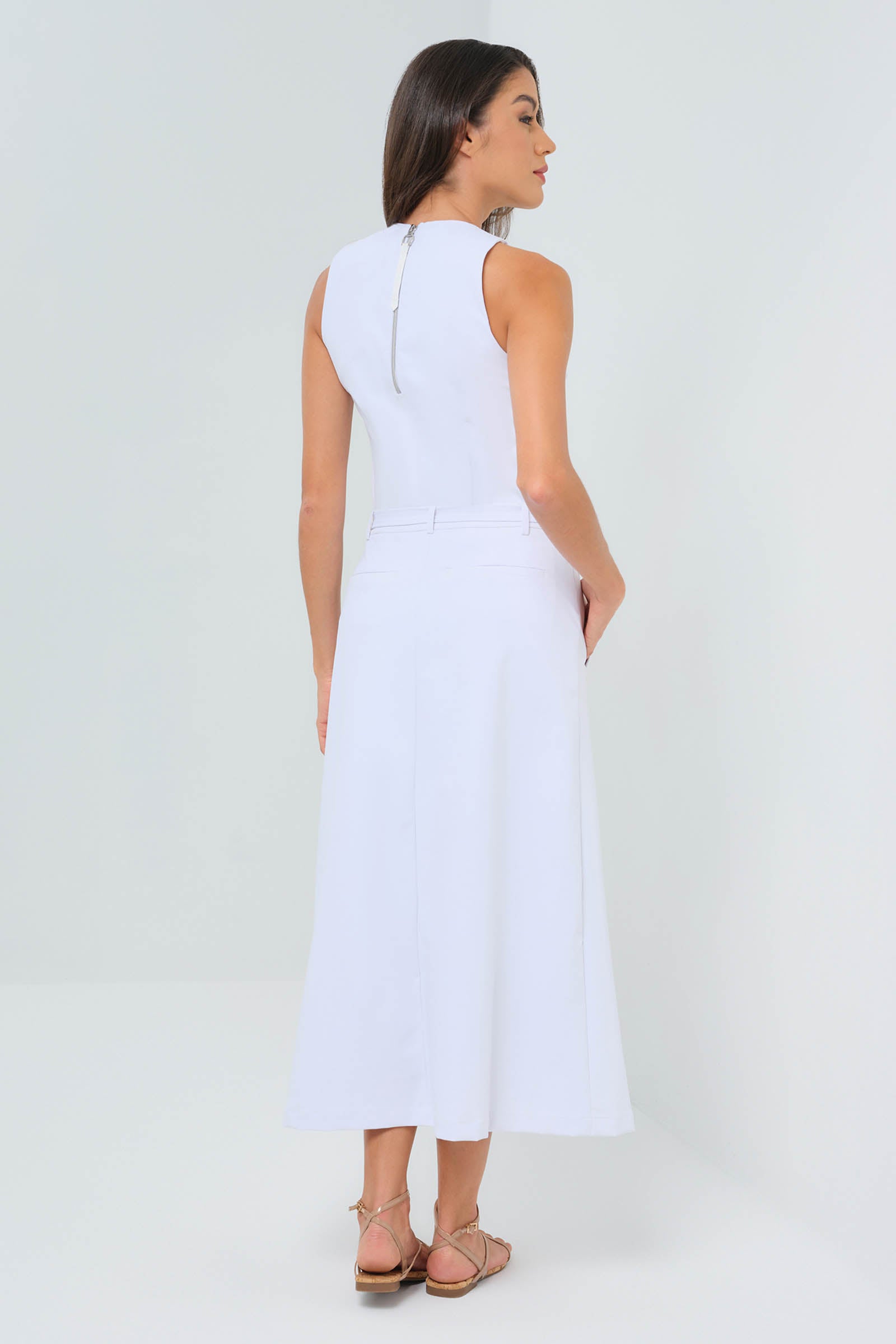 Galina Performance Twill Belted Skirt