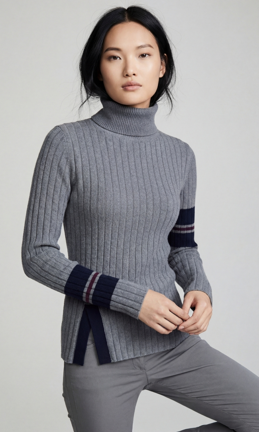 Lourdes Cashmere Ribbed Turtleneck
