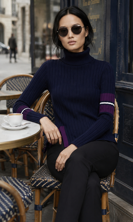 Lourdes Cashmere Ribbed Turtleneck