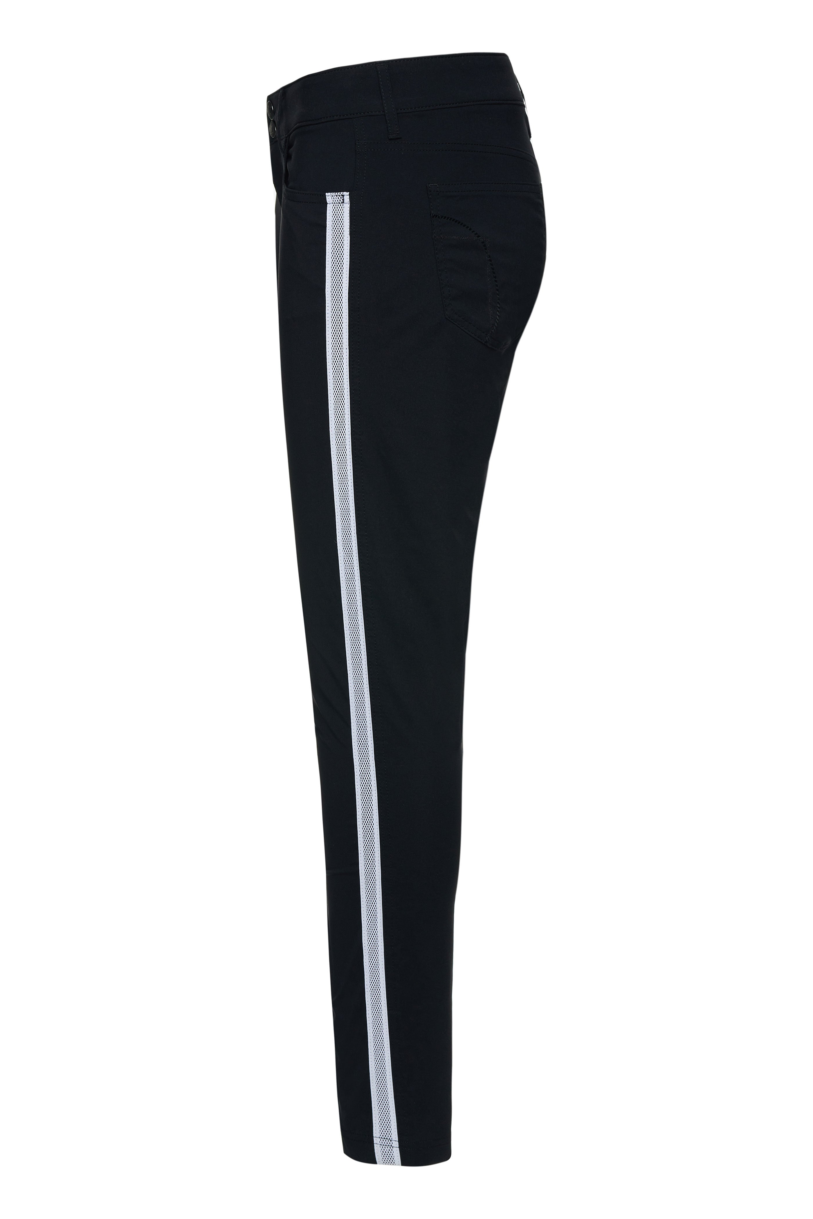 Luisa Black w/ White Stripe Ultra Light Weight Pant