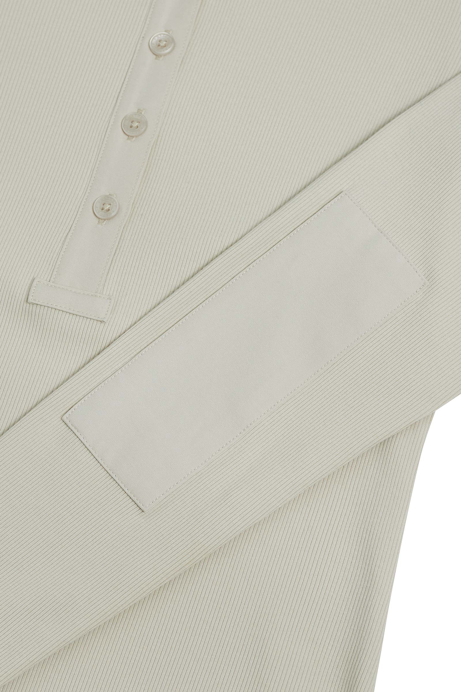 Monroe Rib Henley Turtleneck w/ Contrast Fabric