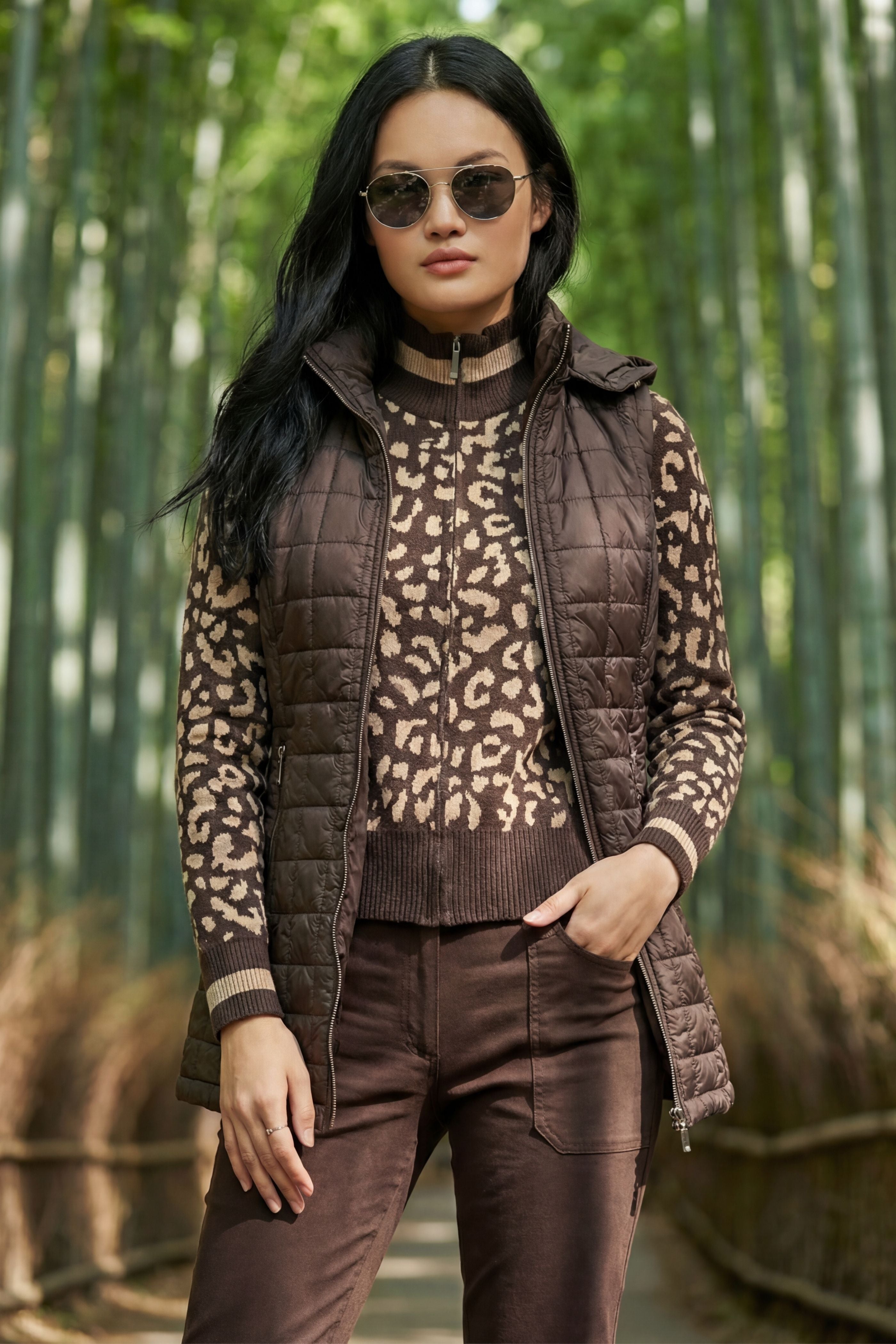 HOODED MONTREAL // Quilted Vest W/ Removable Hood