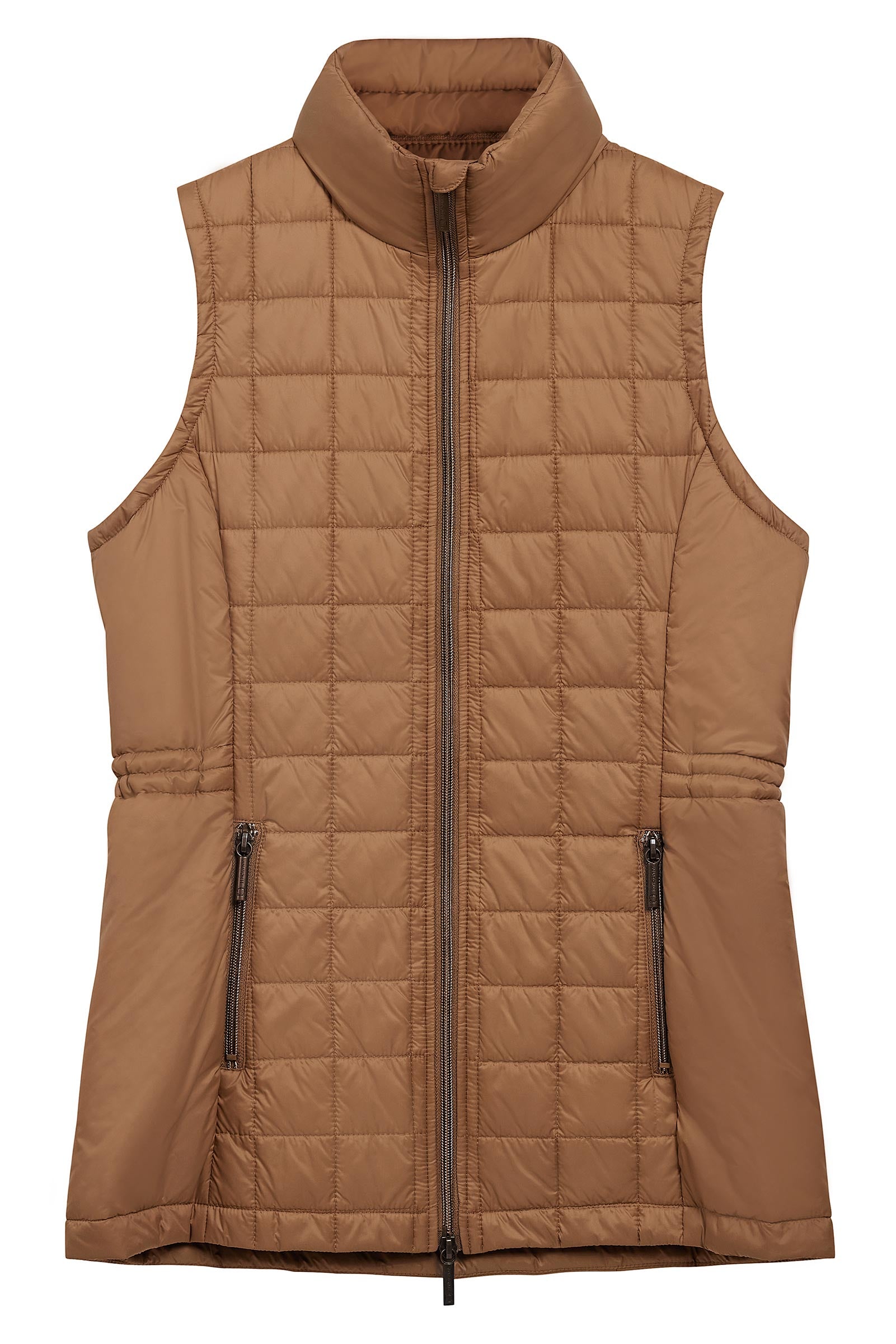 Montreal Quilted Vest in Caramel/Black