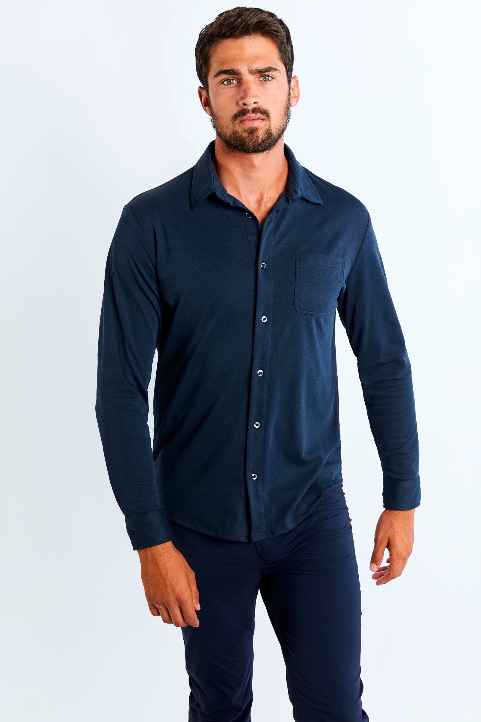 Nick Men's Piquet Button Down Shirt