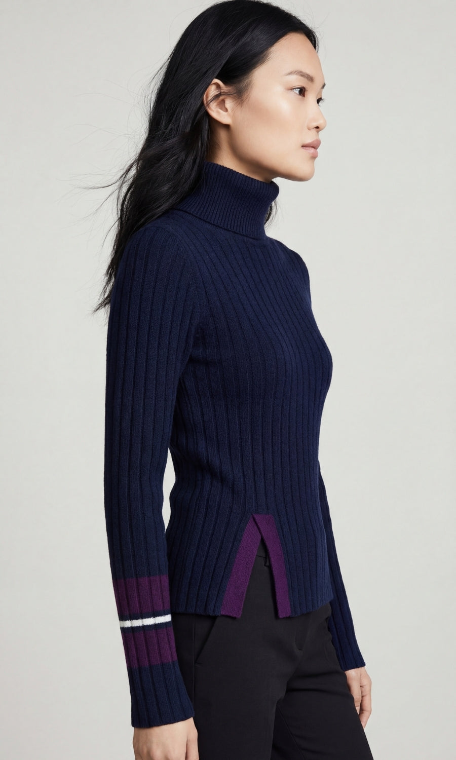 Lourdes Cashmere Ribbed Turtleneck