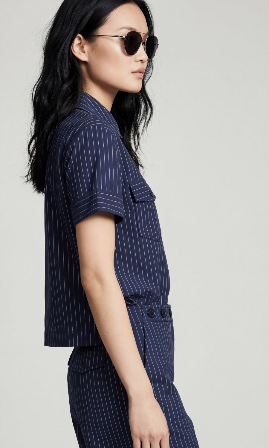 Striped Isa Ultralight Collared Button (CASH&CARRY)