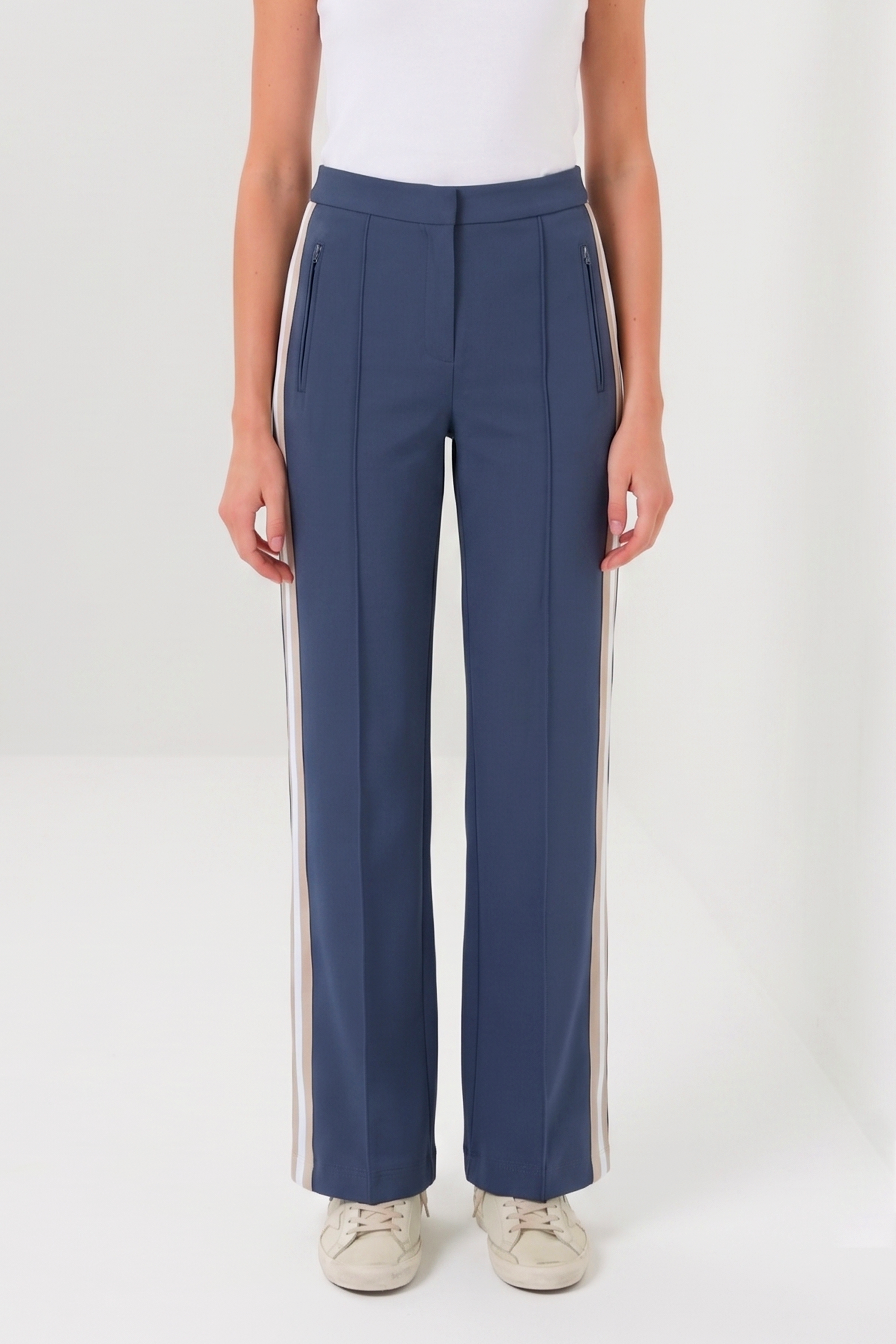 Suki Sport Aeroflow Side Stripe Straight Leg Twill Trouser