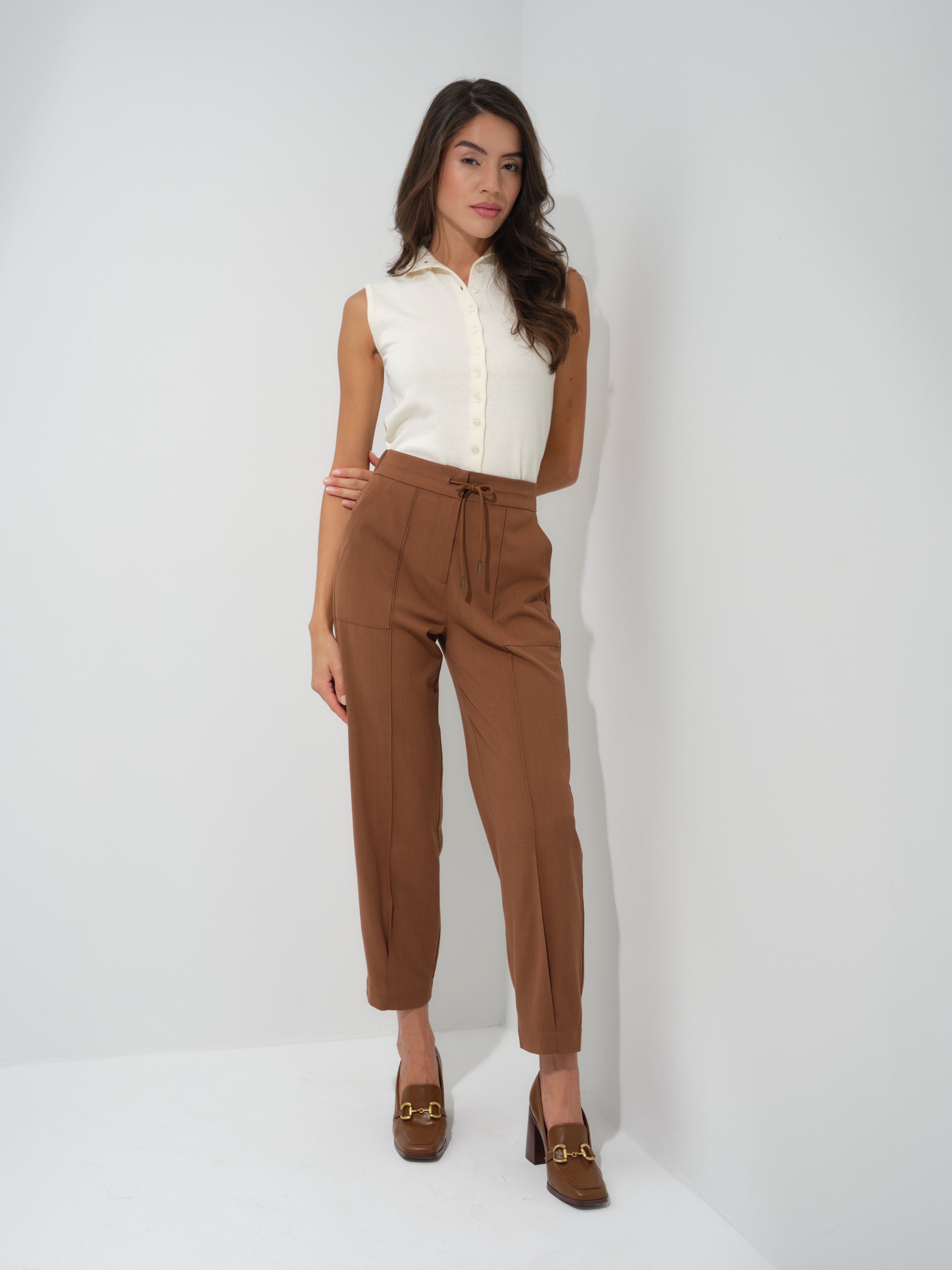 Noria Fluid Woven Pant with Fly-Front & Drawcord
