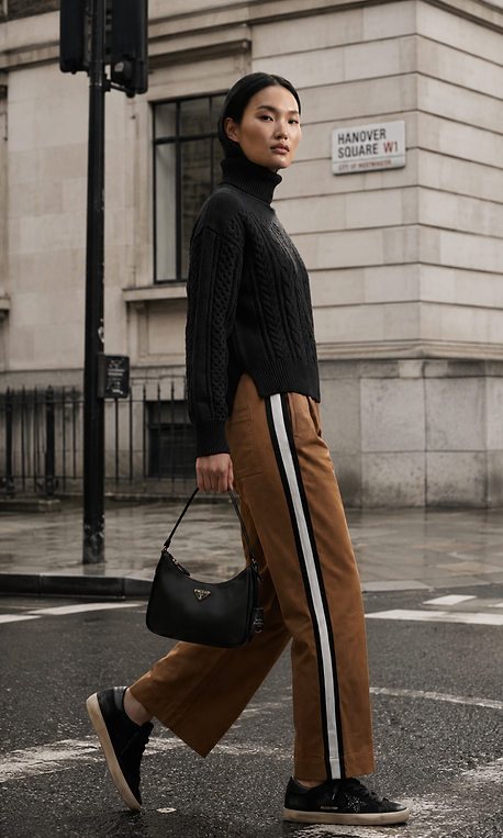 Wabi Mixed-Stitch Cable Knit Turtleneck Sweater